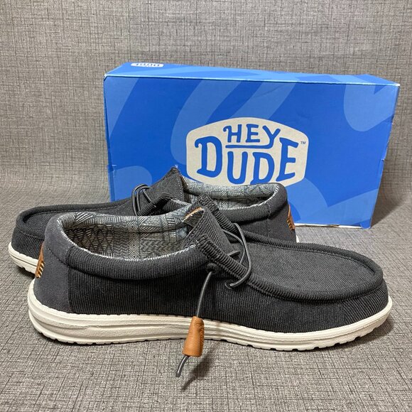 Hey Dude Wally Corduroy Charcoal NEW main image 10